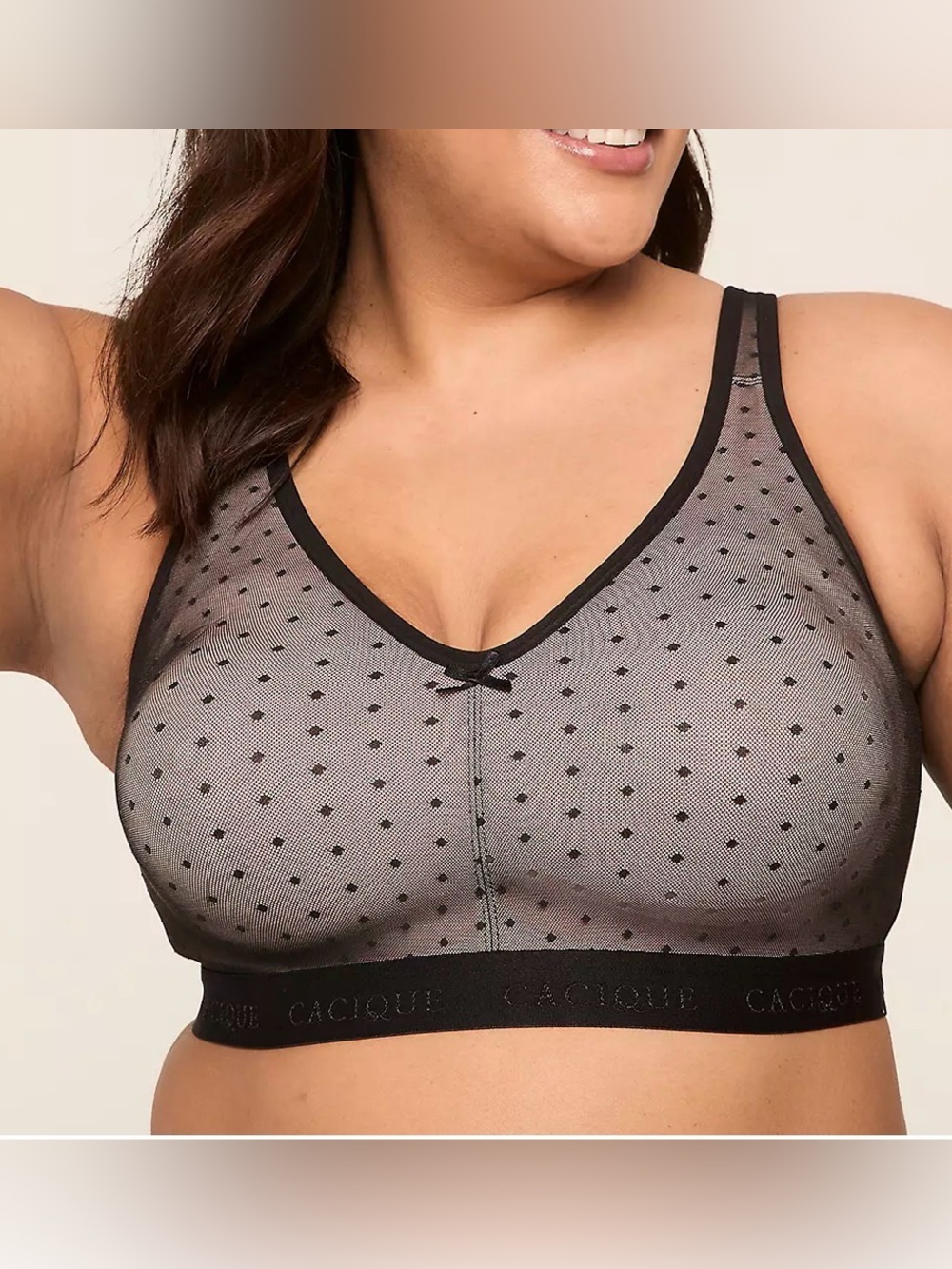 Cacique Cotton Lightly Lined No Wire Full Coverage Bra